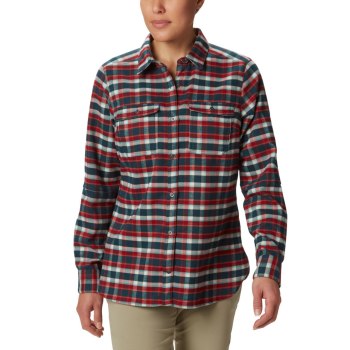 Columbia Bryce Canyon Stretch Flannel, Camisa Azules Para Mujer | 987630-QZH